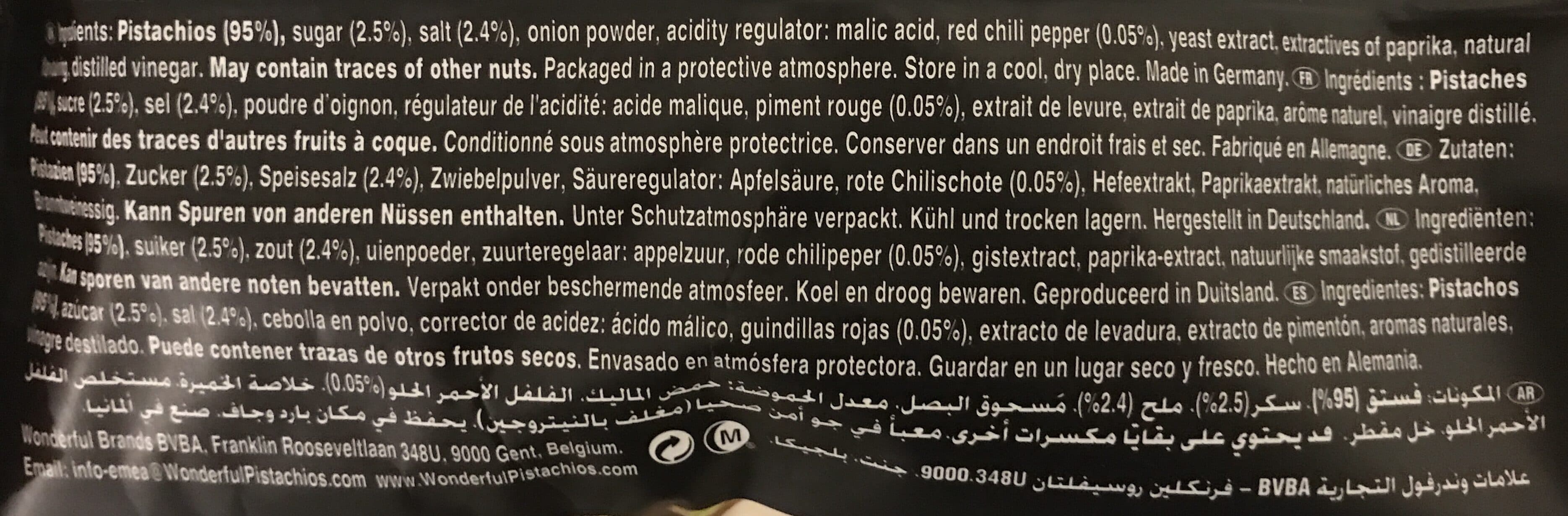 Wonderful Wonderful Pistachios Sweet Chili packshot