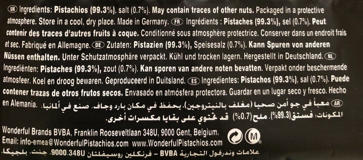 Wonderful Pistachios packshot