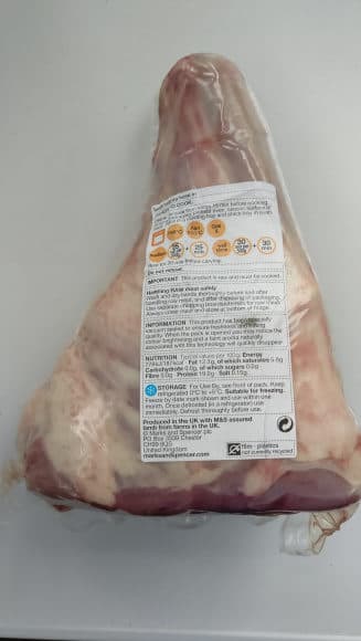 Marks & Spencer Half Lamb Leg Bone In packshot
