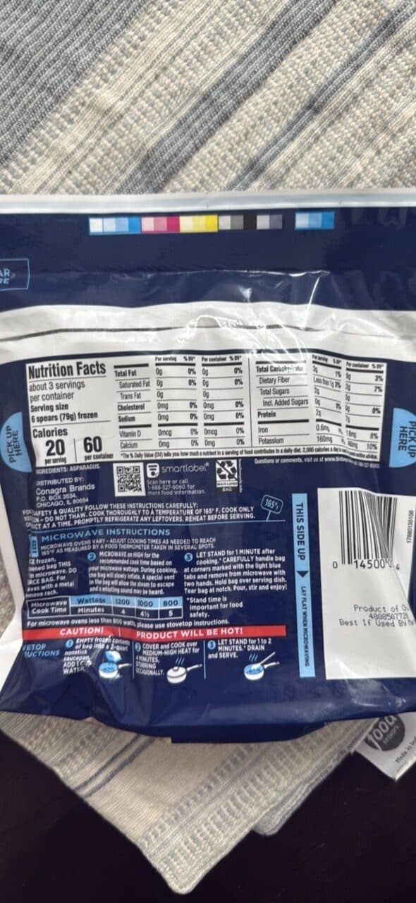 Birds Eye Asparagus Spears packshot