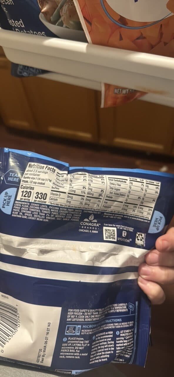 Birds Eye Veggie Pasta Rotini Marinara packshot