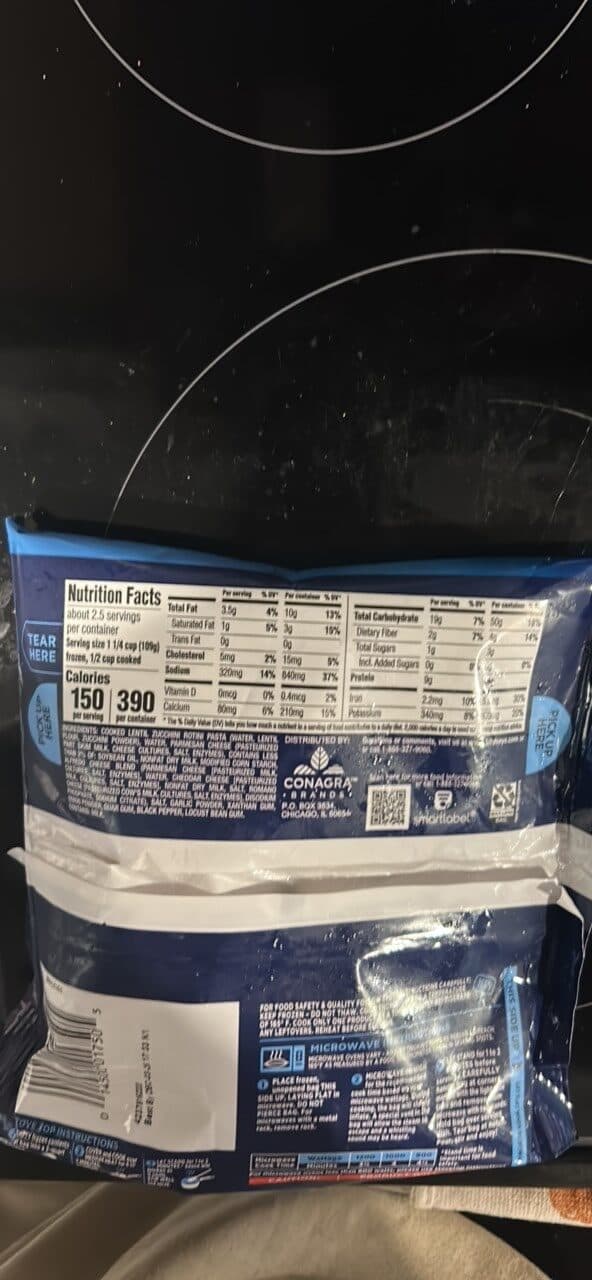 Birds Eye Veggie Pasta Rotini Alfredo packshot