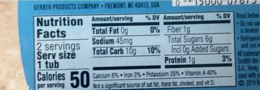 Gerber Natural for Baby Veggie Power Carrot Sweet Potato Pea packshot