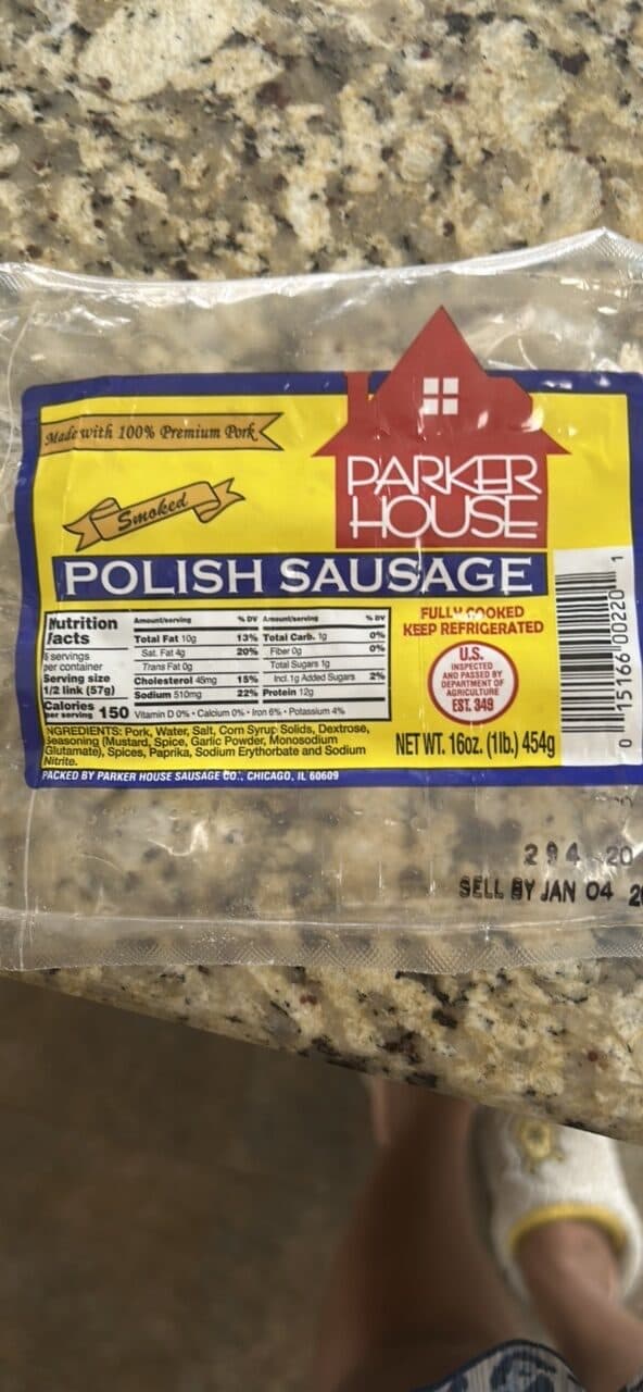 PARKER HOUSE POLISH SAUSAGE packshot