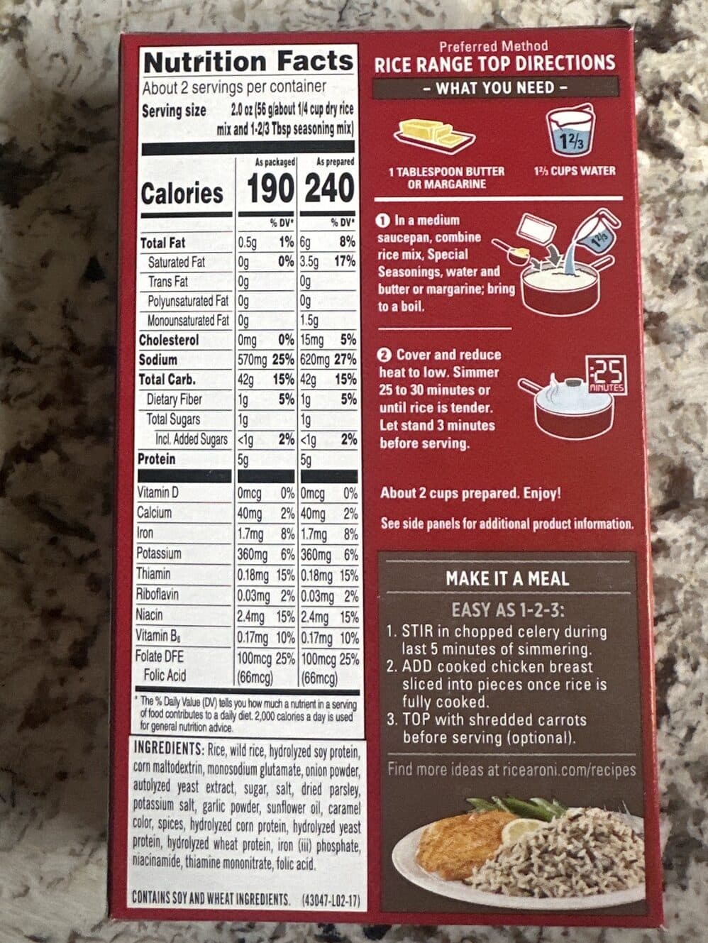 Rice-A-Roni Long Grain & Wild Rice packshot