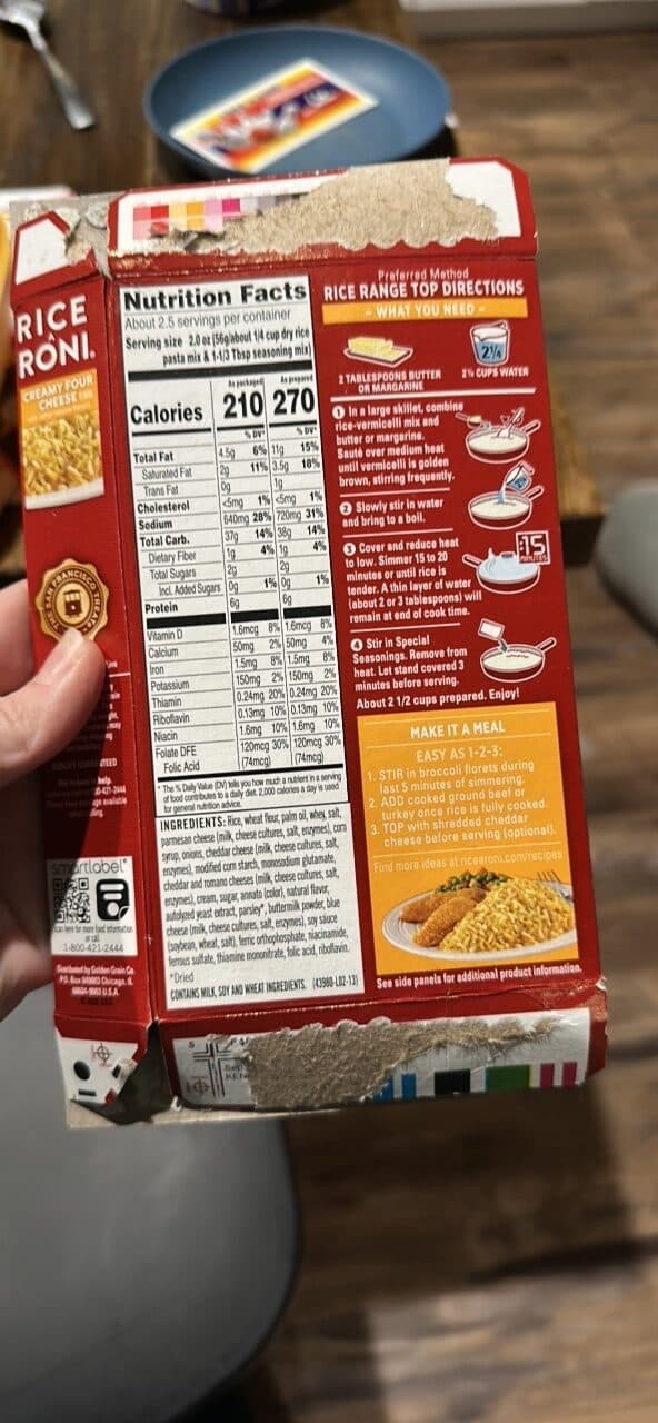 Rice-A-Roni Creamy Four Cheese packshot