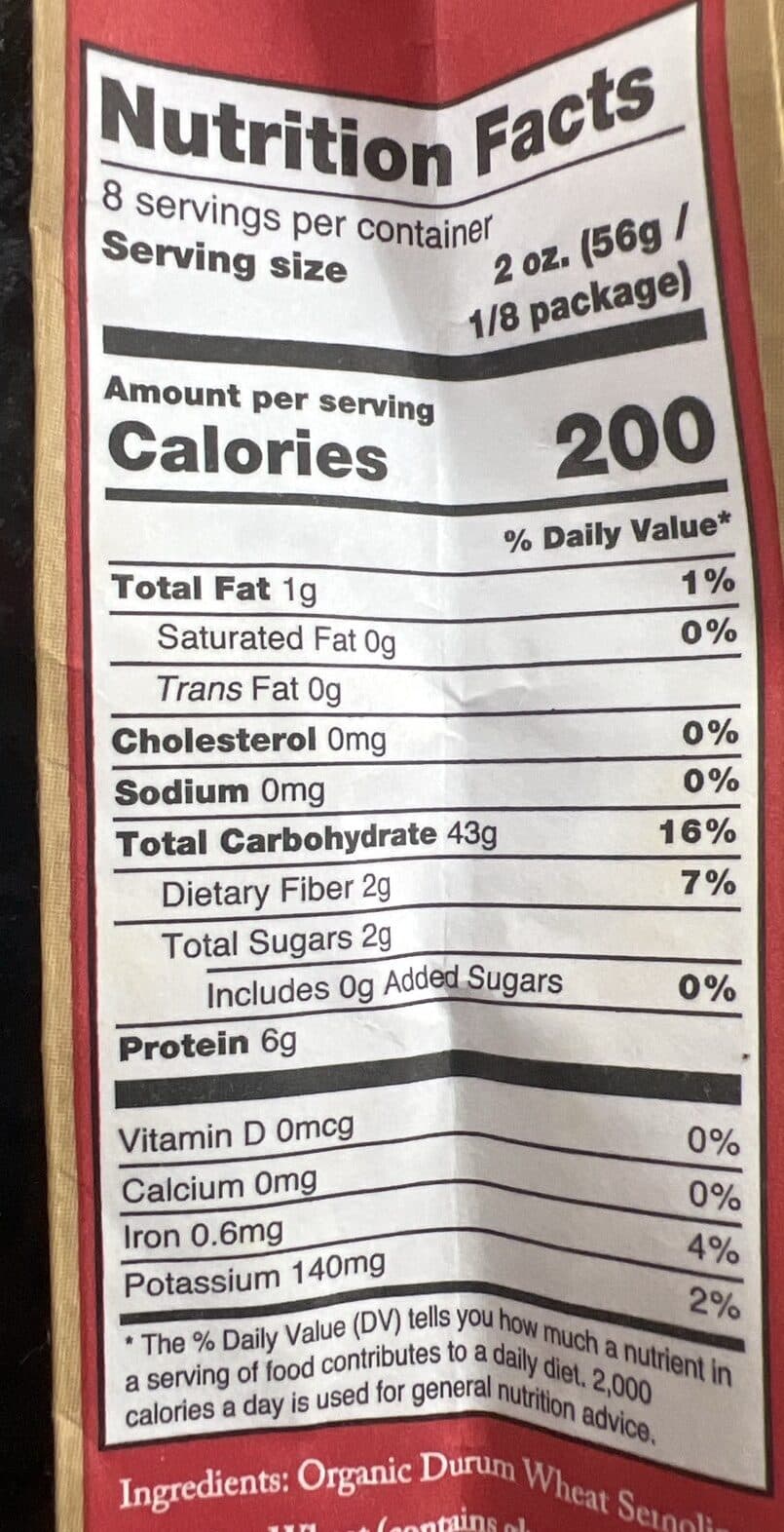 Montebello Organic Linguine packshot