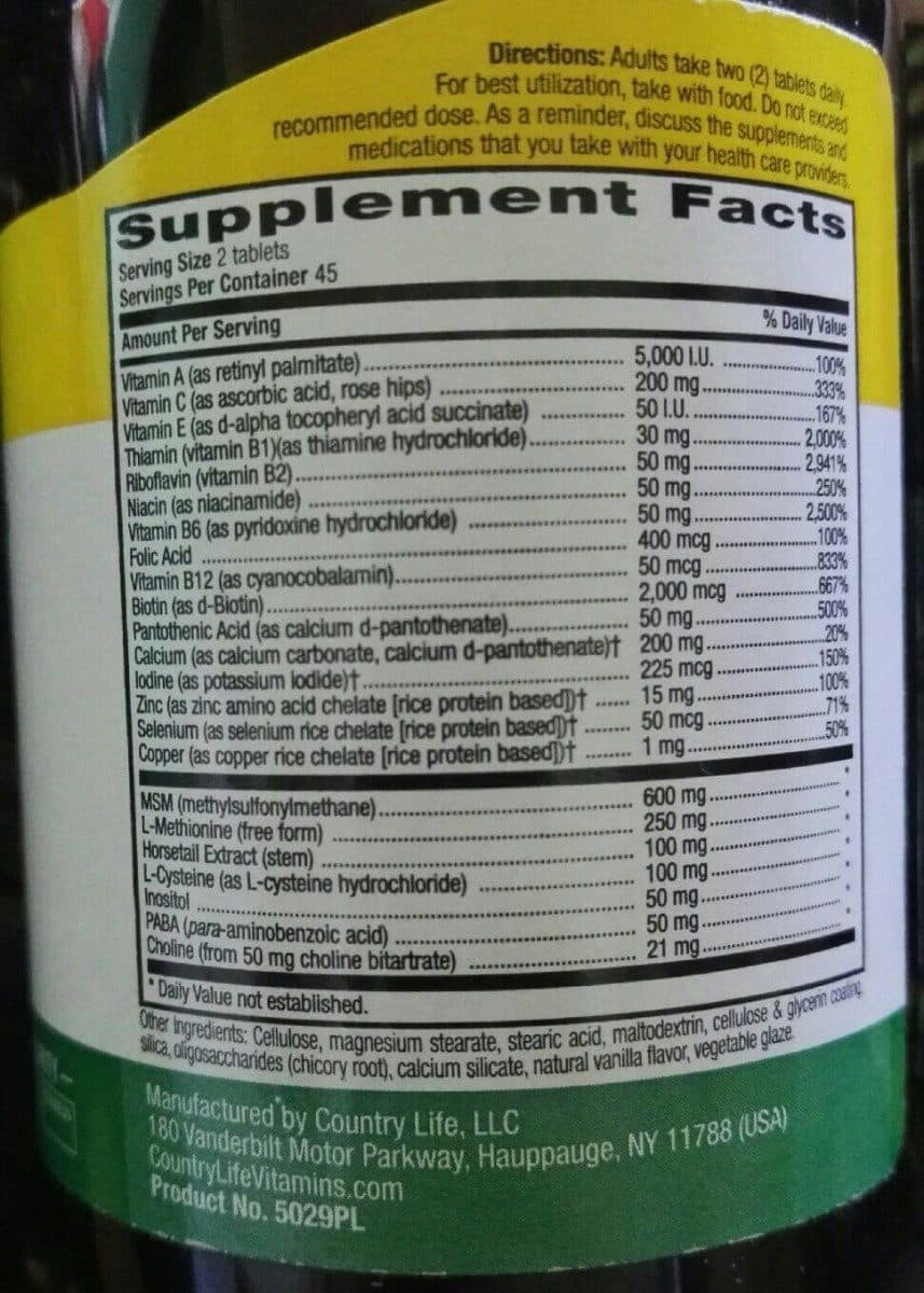 Open Food Facts Country Life Maxi-hair packshot