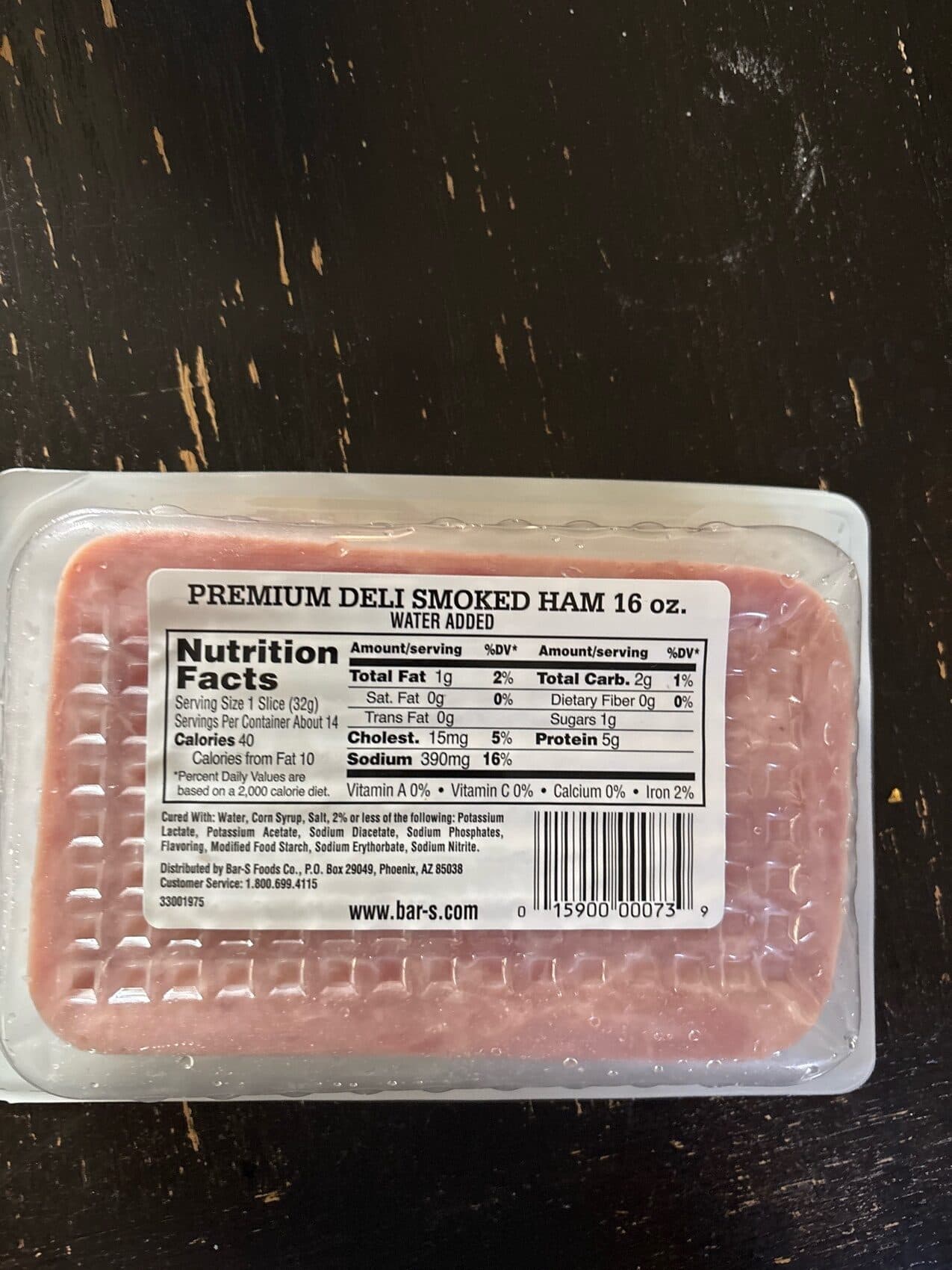 Bar S Smoked Premium Deli Ham packshot