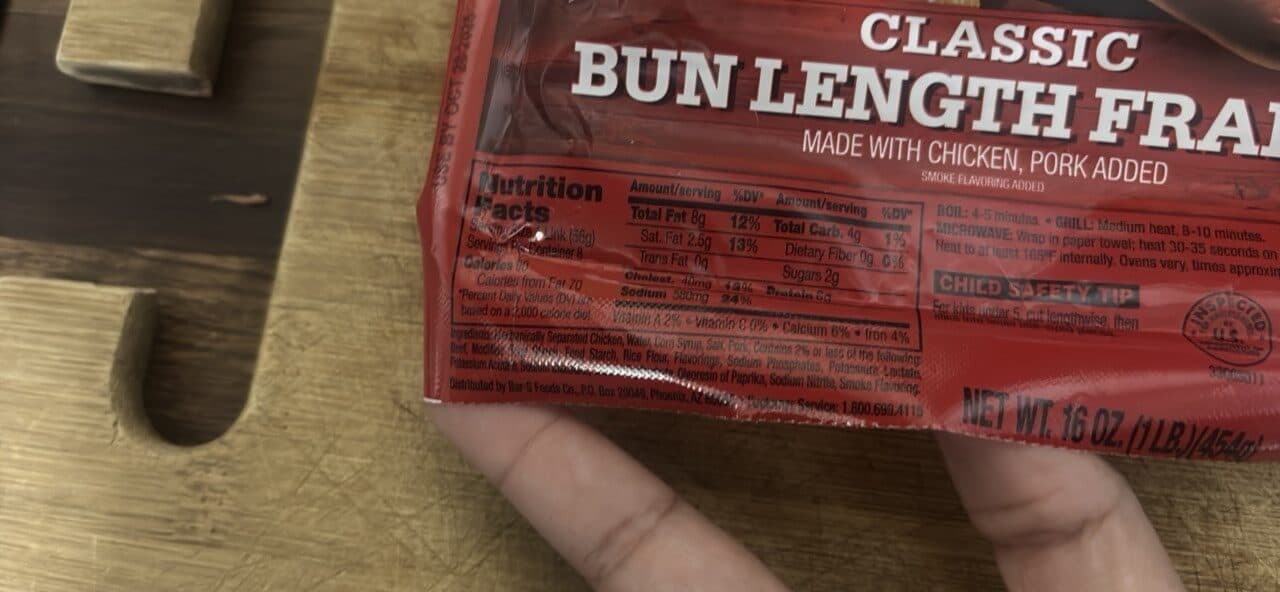 Bar S 1 lb. Hot dog packshot