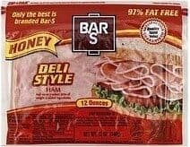 BAR S DELI STYLE HONEY HAM packshot