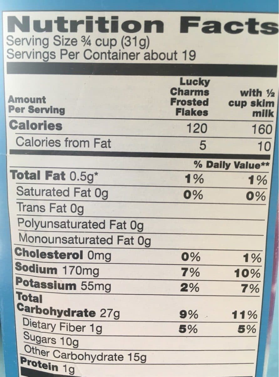 Open Food Facts Lucky Charms Frosted Flakes packshot