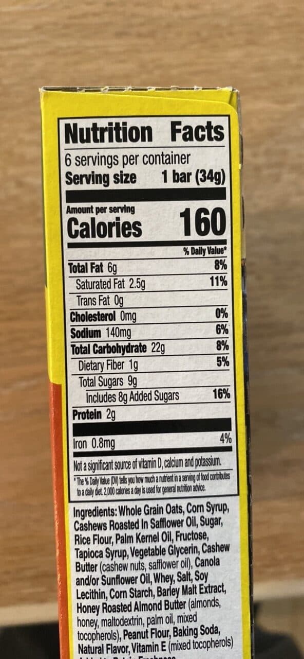 Nature Valley Sweet & Salty Nut Cashew Chewy Granola Bars packshot
