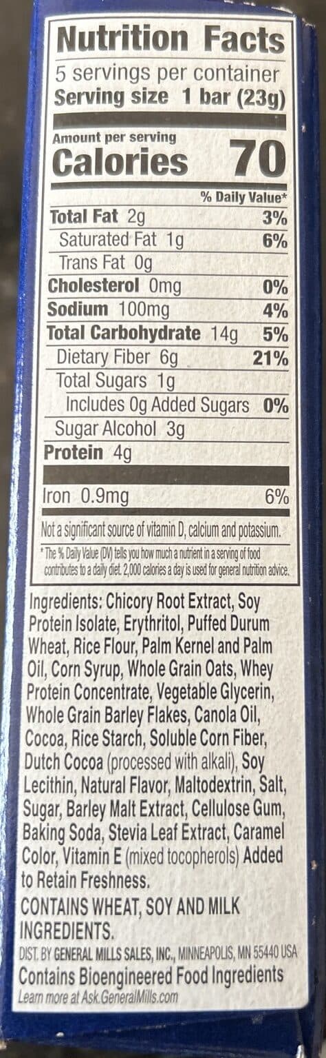 Fiber One fiber one chewy bars packshot