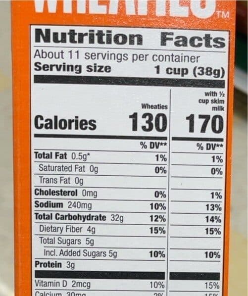 General Mills Wheaties cereal packshot