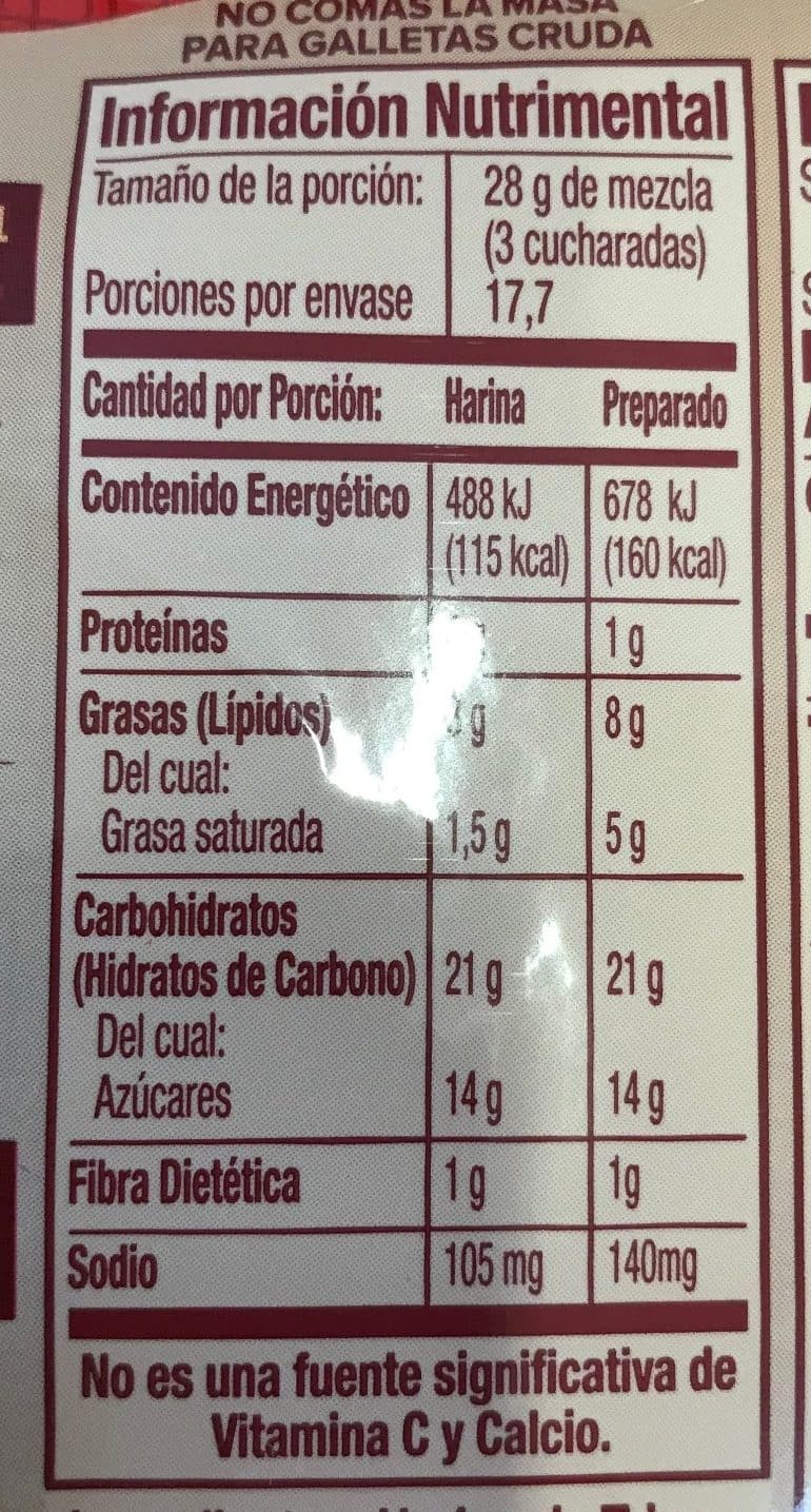 Betty crocker Harina para preparar galletas con chispas de chocolate packshot