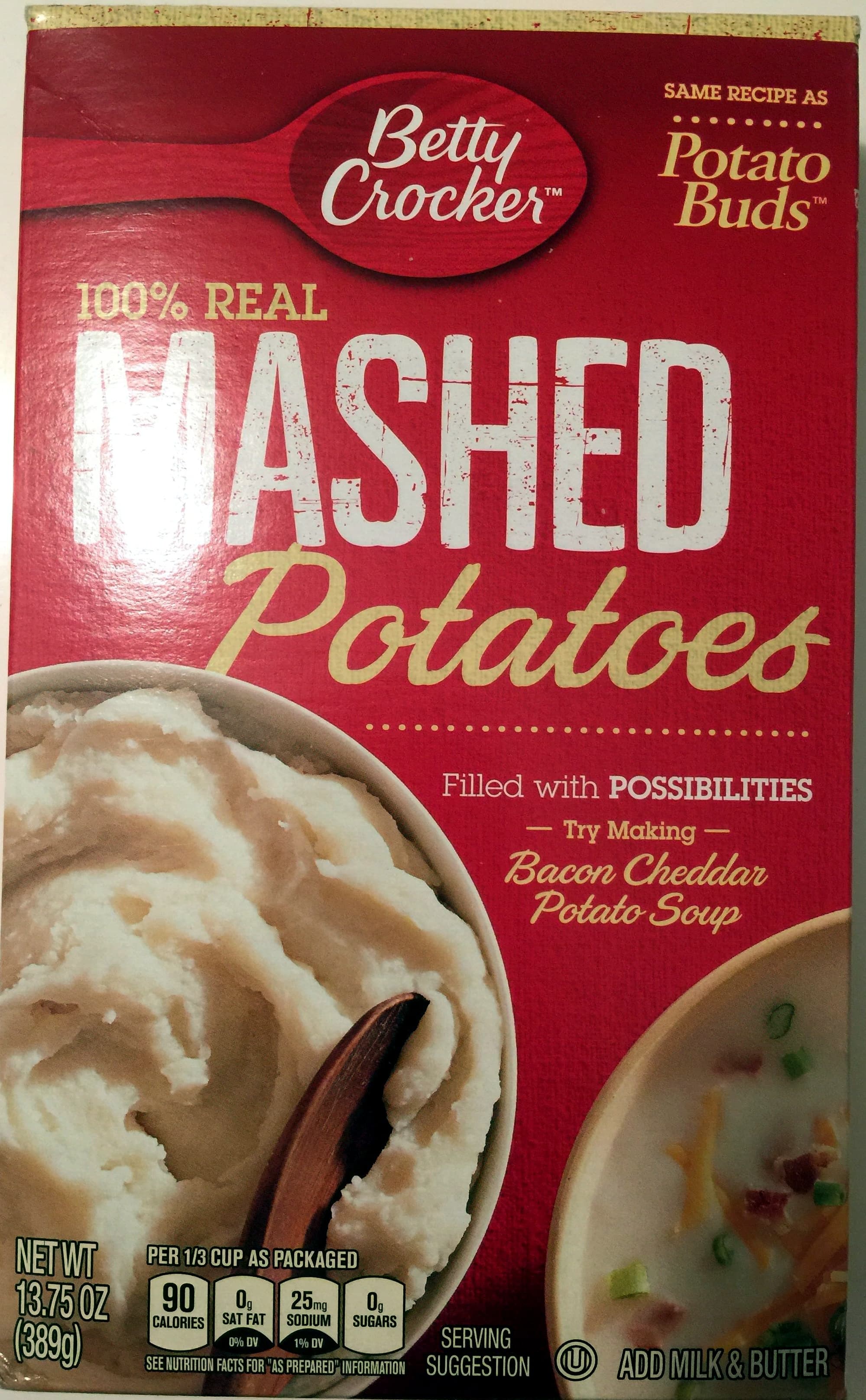 Betty Crockers Mashed potatoes packshot