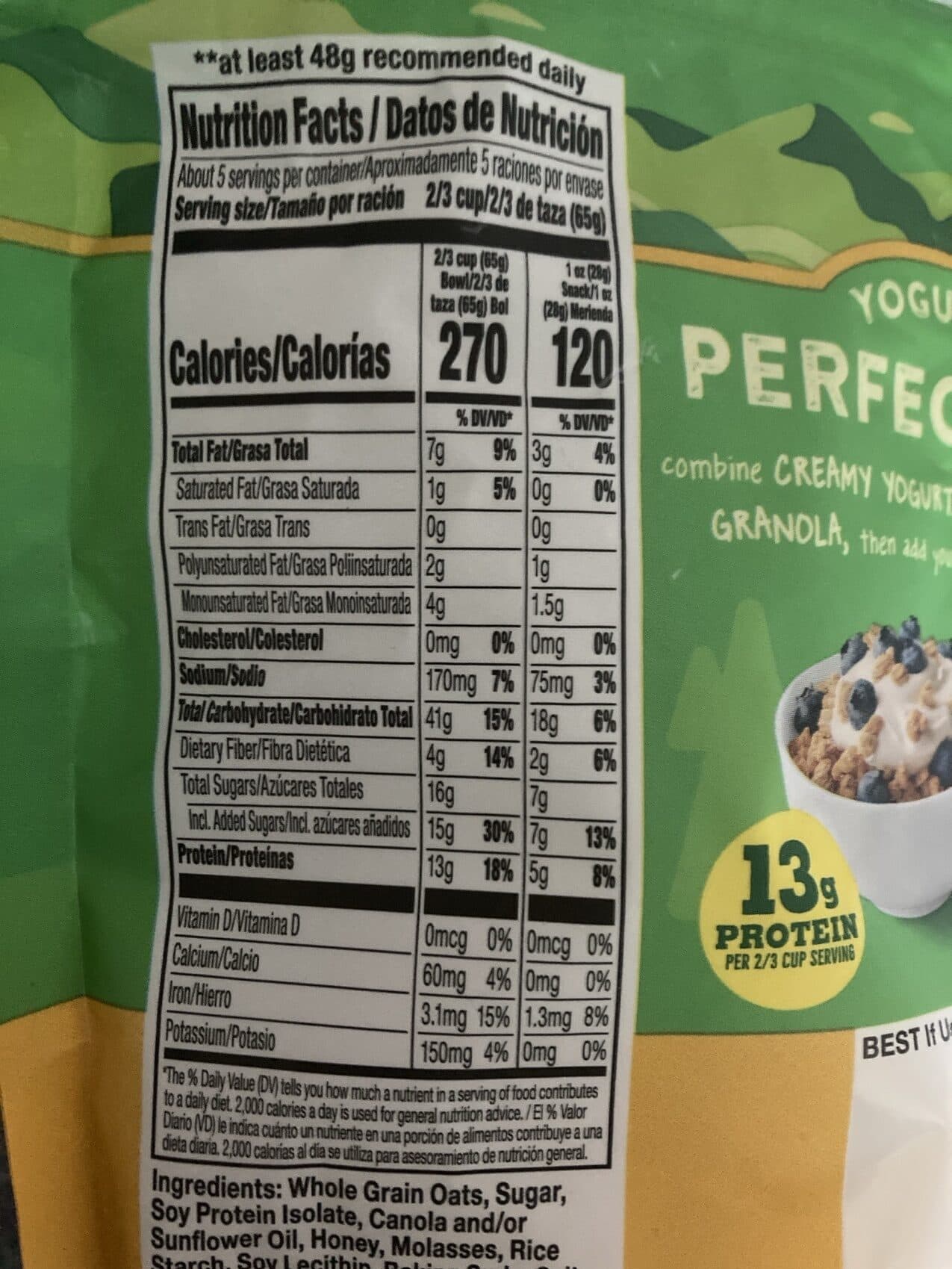 Nature Valley Granola Protein Oats & Honey packshot