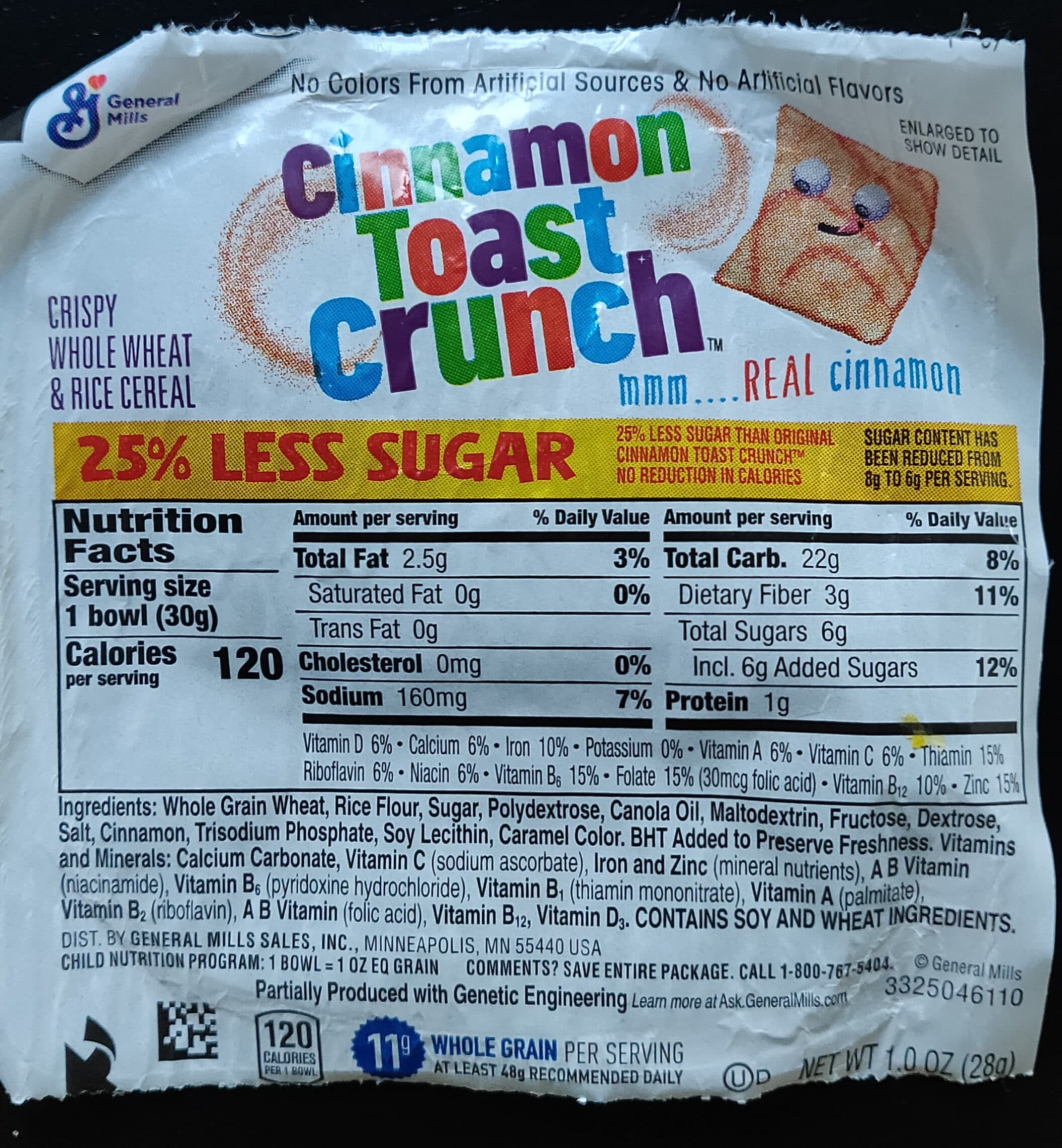 General Mills Gmills cinn tst crnch sweetened whl wht rice cereal gnt packshot