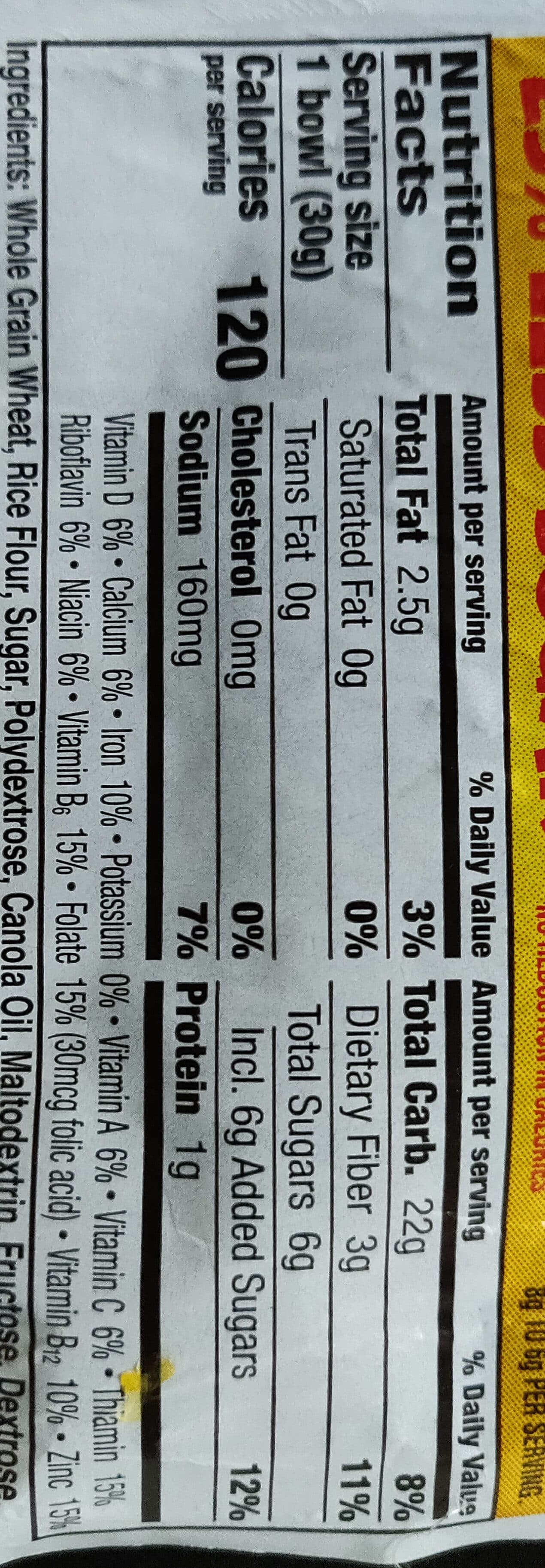 General Mills Gmills cinn tst crnch sweetened whl wht rice cereal gnt packshot