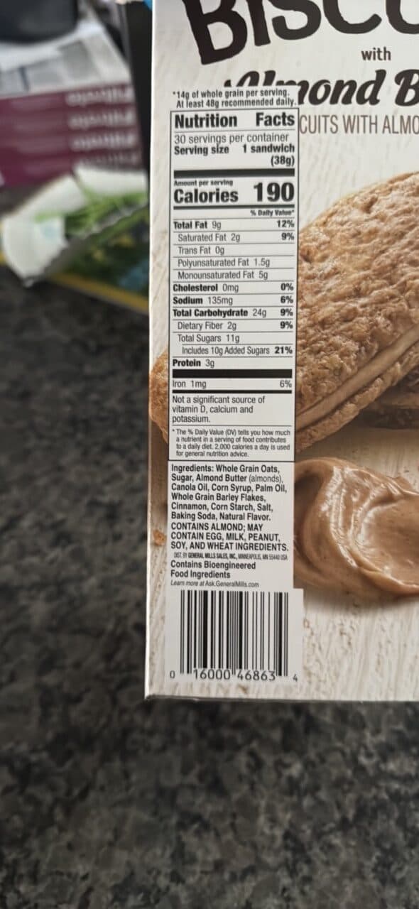 Nature Valley Biscuits with Almond Butter packshot
