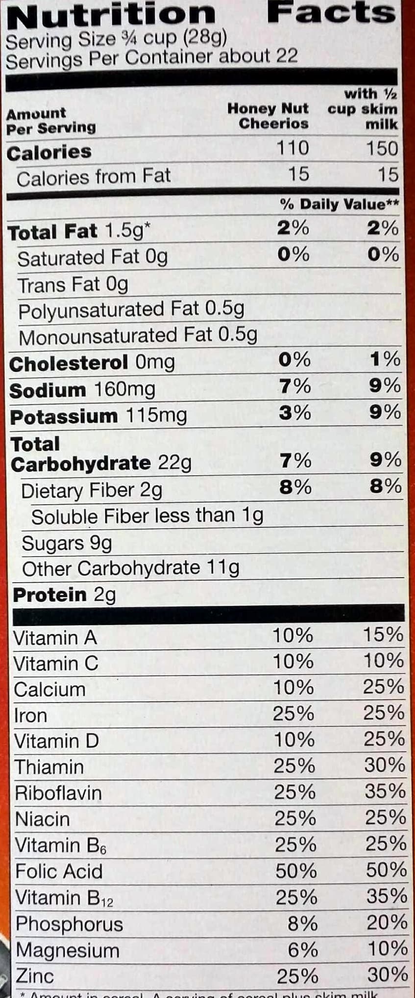 General Mills Honey nut sweetened whole grain oat cereal with packshot