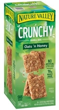 Nature valley crunchy granola bars packshot