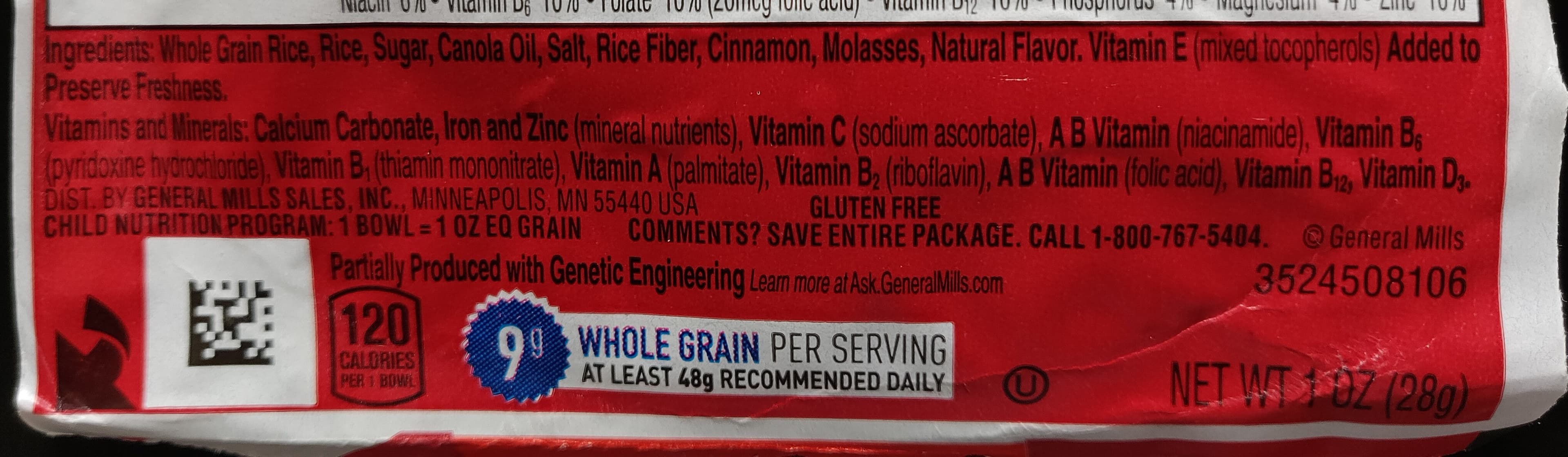 General Mills Cinnamon Chex Cereal packshot