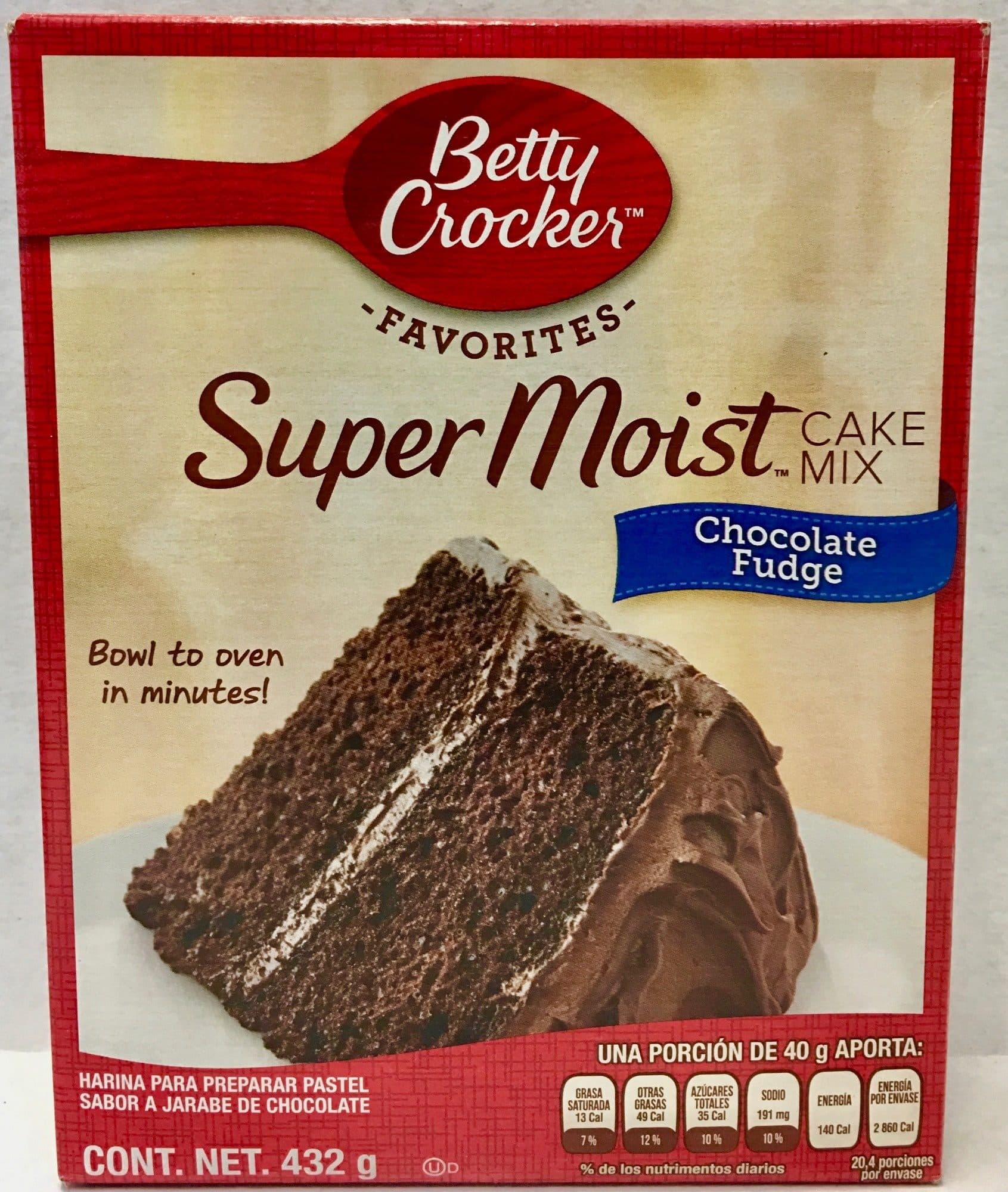 Betty crocker Harina para preparar pastel sabor a jarabe de chocolate packshot