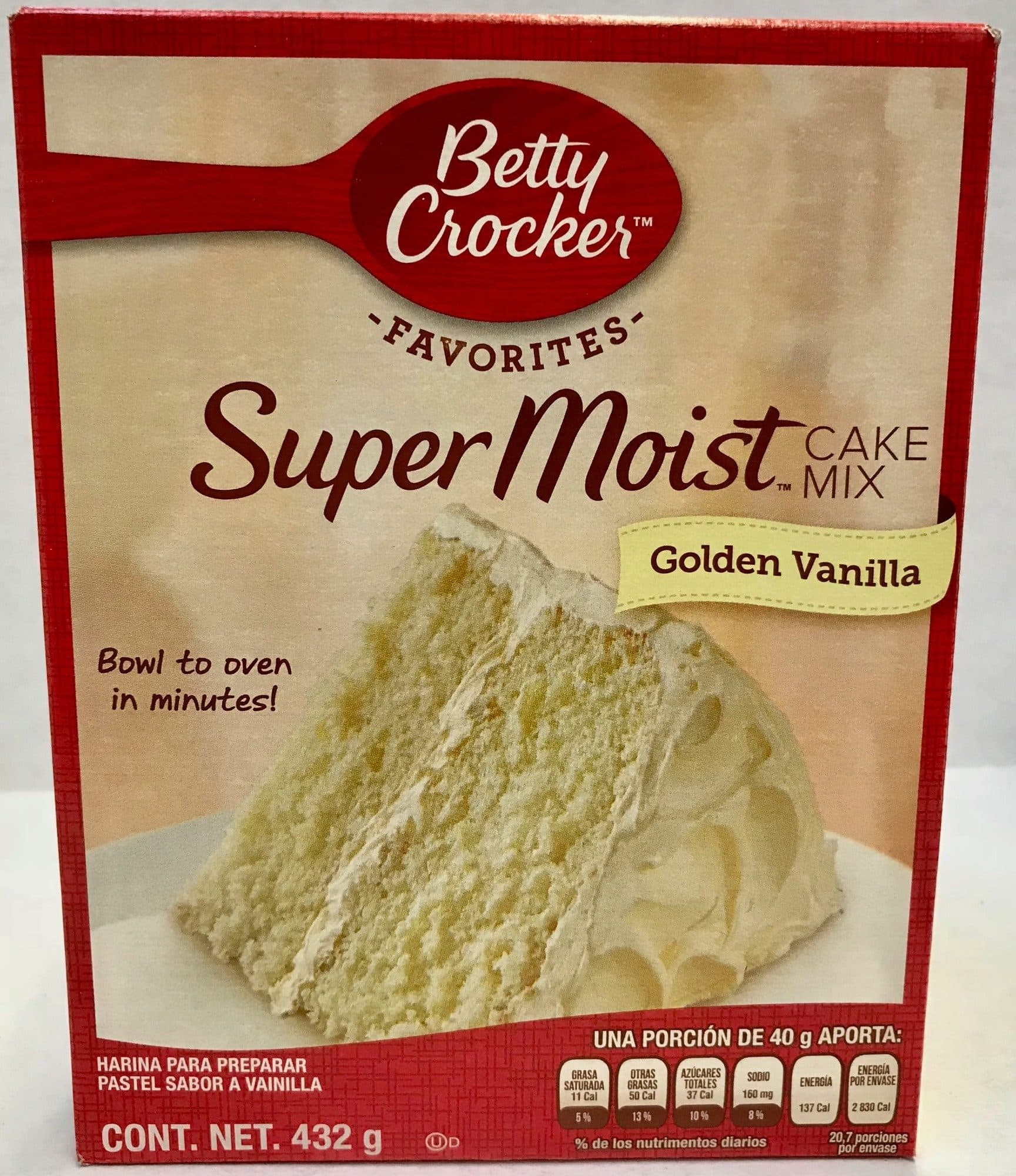 Betty Crocker Super moist cake mix golden vanilla packshot