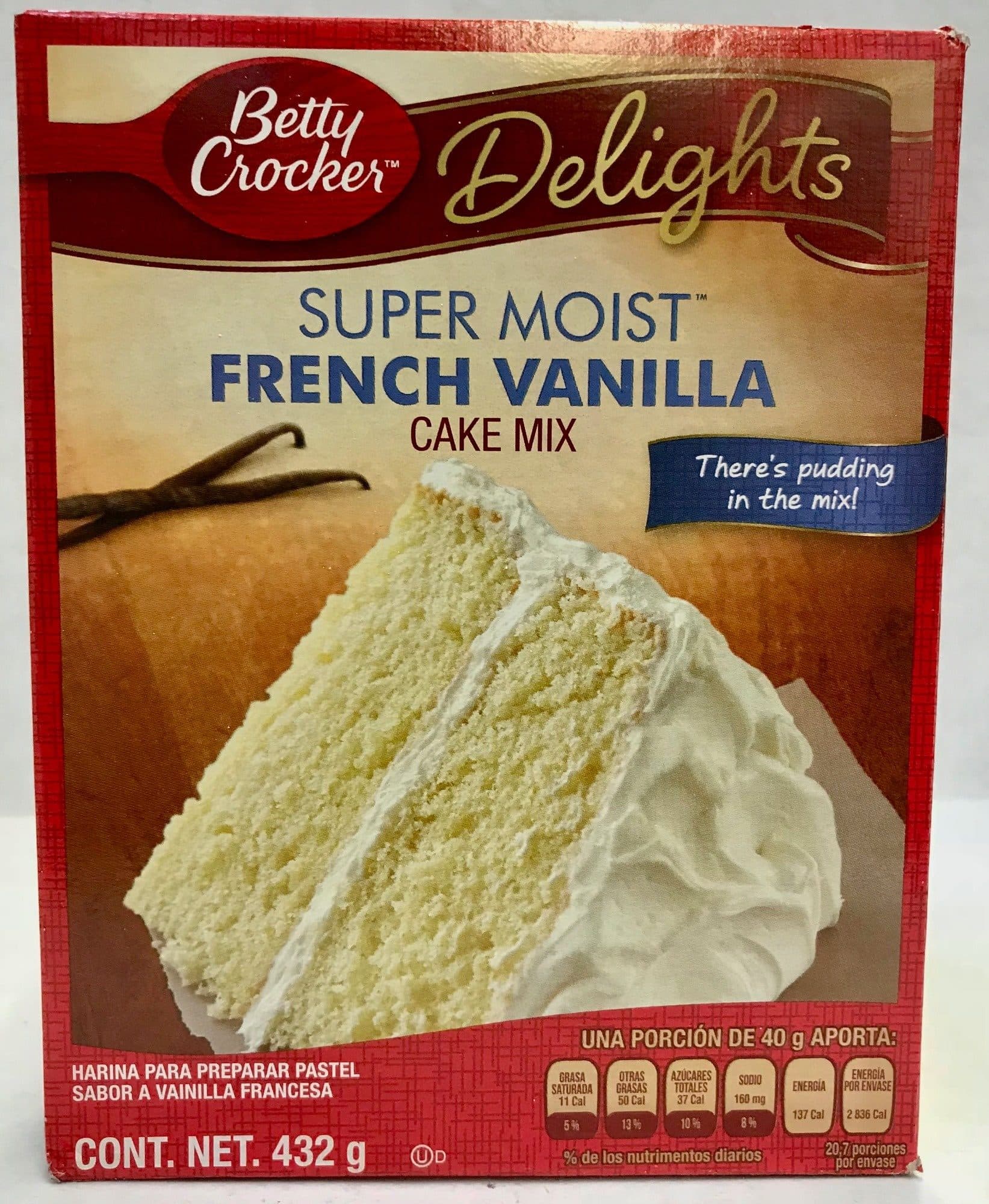 Betty Crocker Super moist french vanilla cake mix packshot