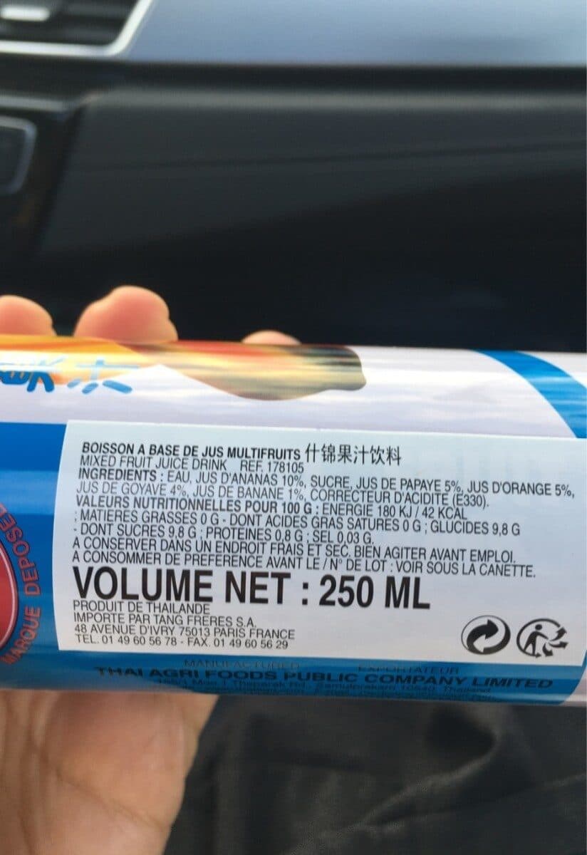 Open Food Facts Cock Brand Fruit Juice packshot