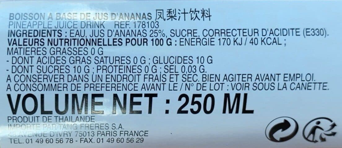 Cock Boisson Ananas 25 CL COCK packshot
