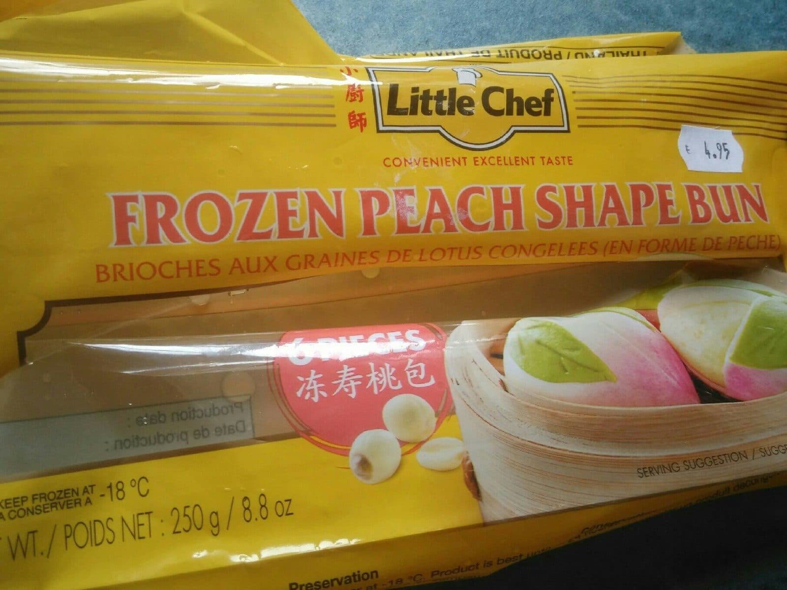 Open Food Facts Frozen peach shape bun packshot