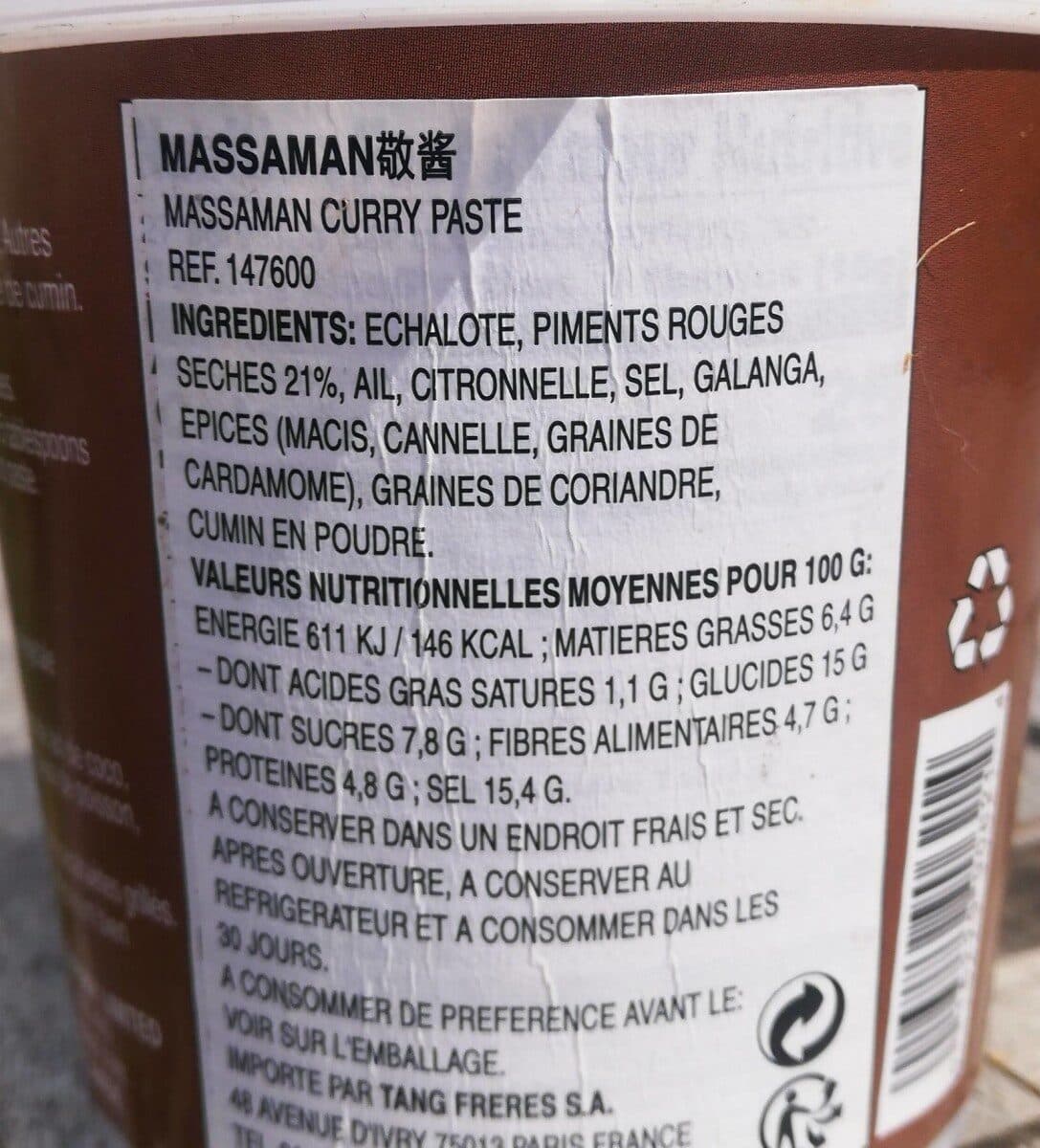 Open Food Facts Massa man curry pasta packshot