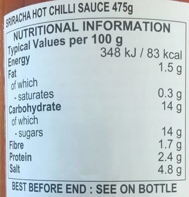 Uni-Eagle Sriracha Hot Chill Sauce packshot