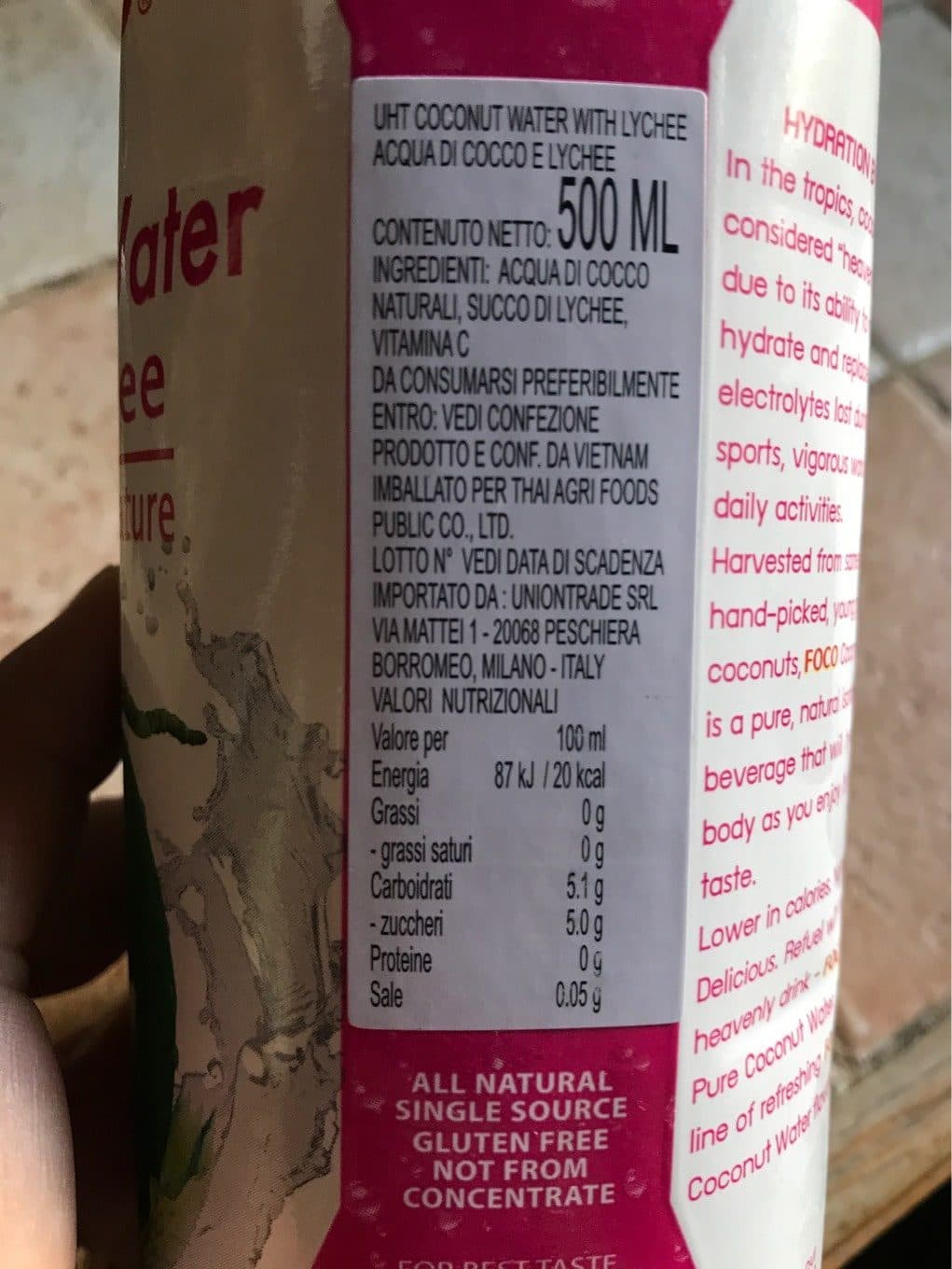 Foco Foco Coconut Water With Lychee packshot