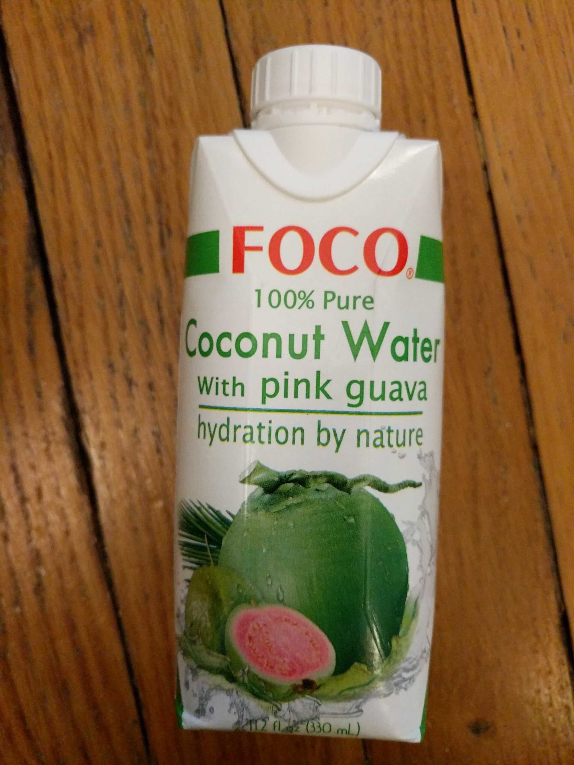 Foco 100% Pure Coconut Water With Pure Guava packshot