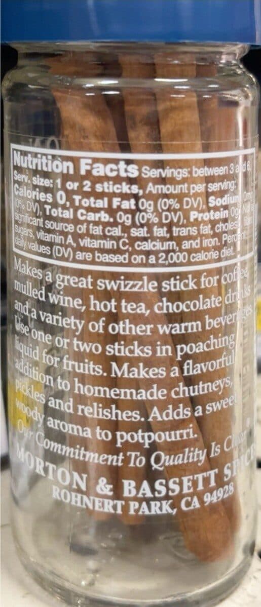 Morton & Bassett Spices Cinnamon Sticks packshot