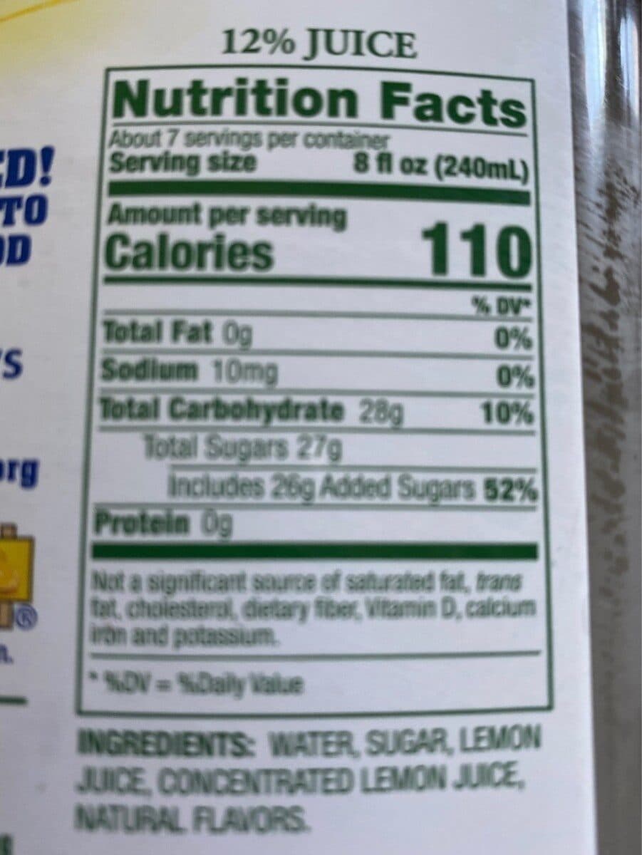 Florida's Natural Lemonade packshot