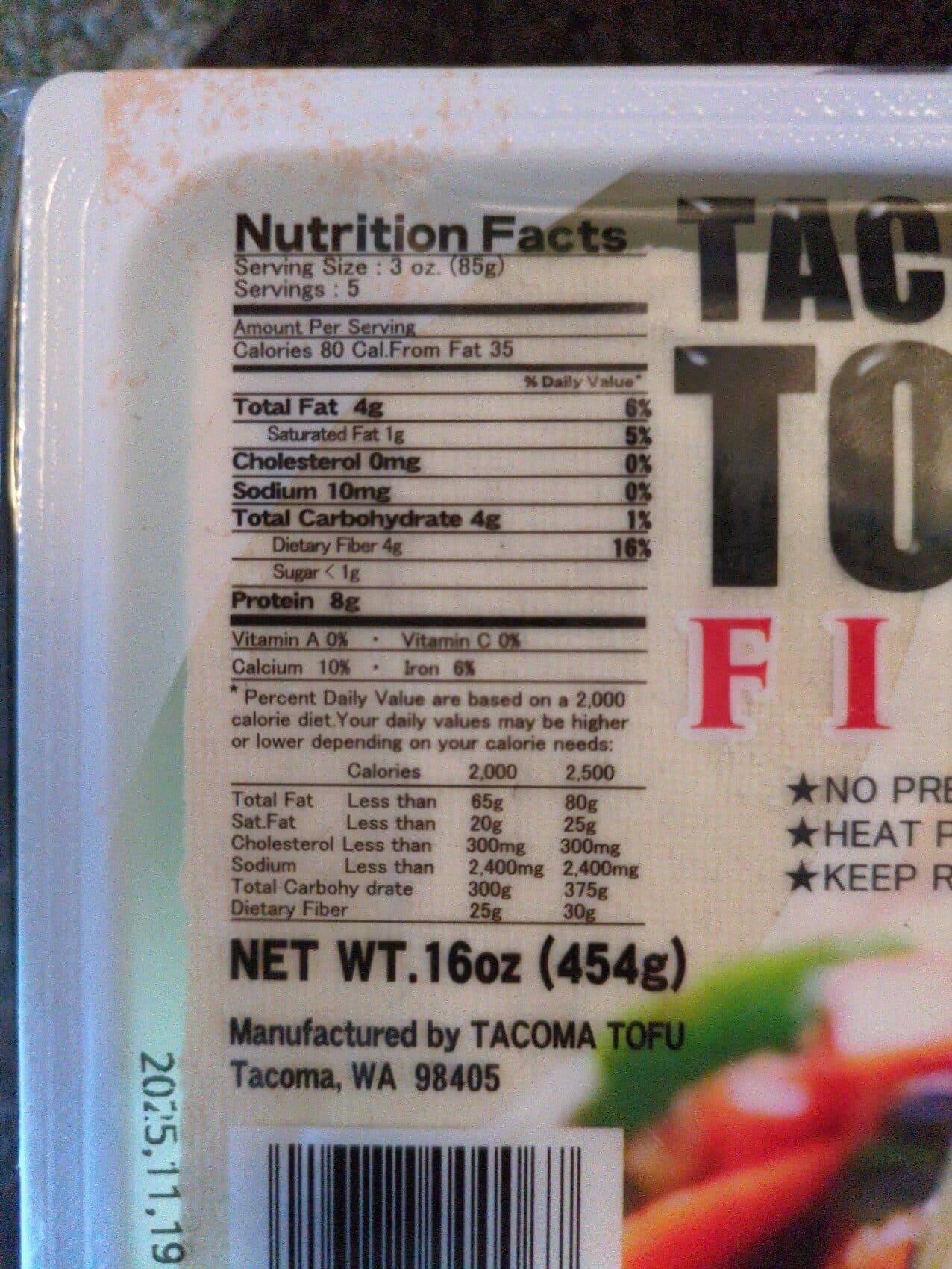 Tacoma Tofu Tamoma Tofu Firm Tofn packshot