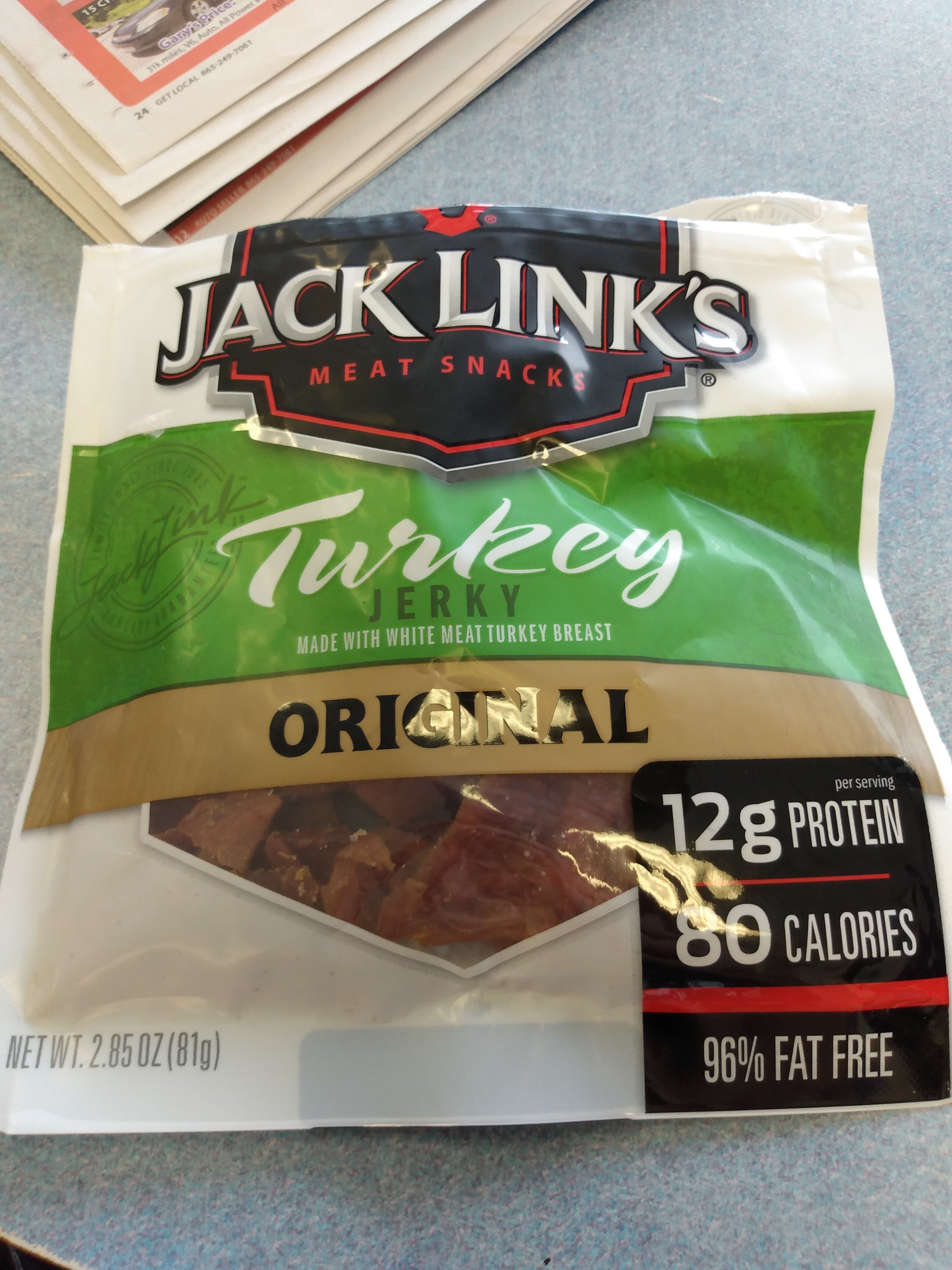 Jack Link's Turkey jerky packshot