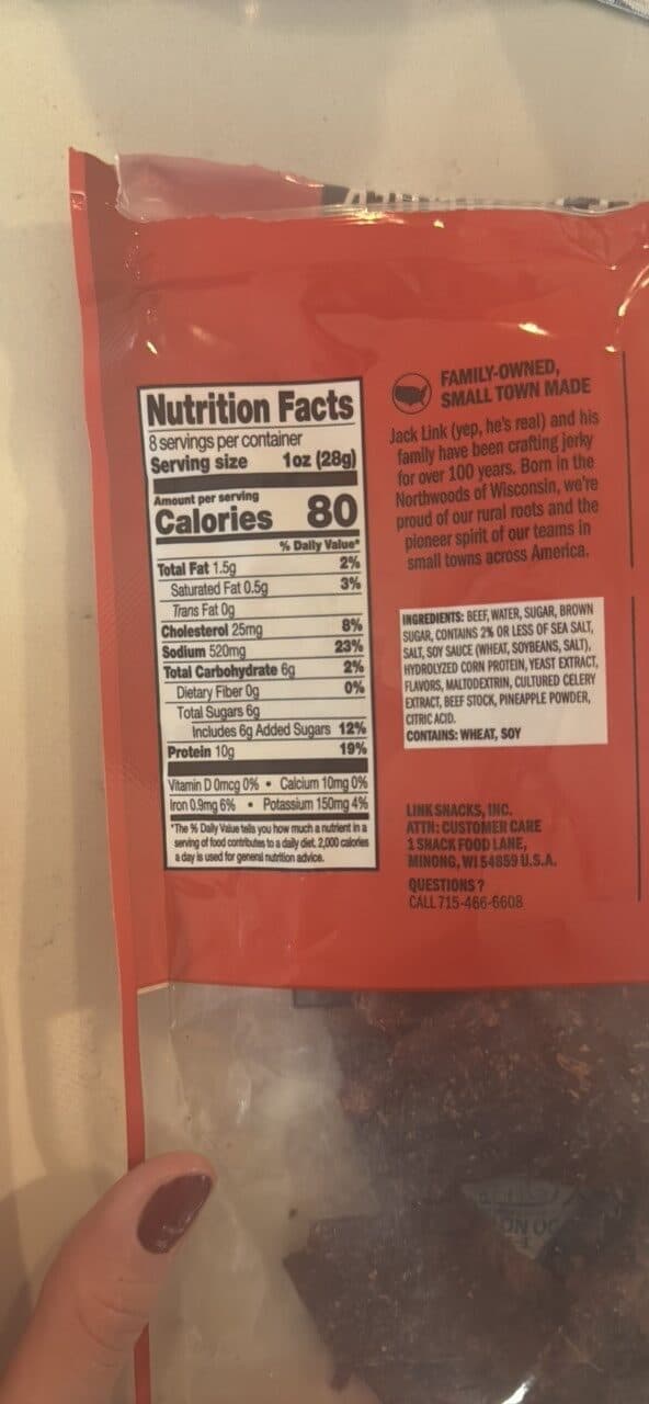 Jack Link's Beef Jerky Original packshot