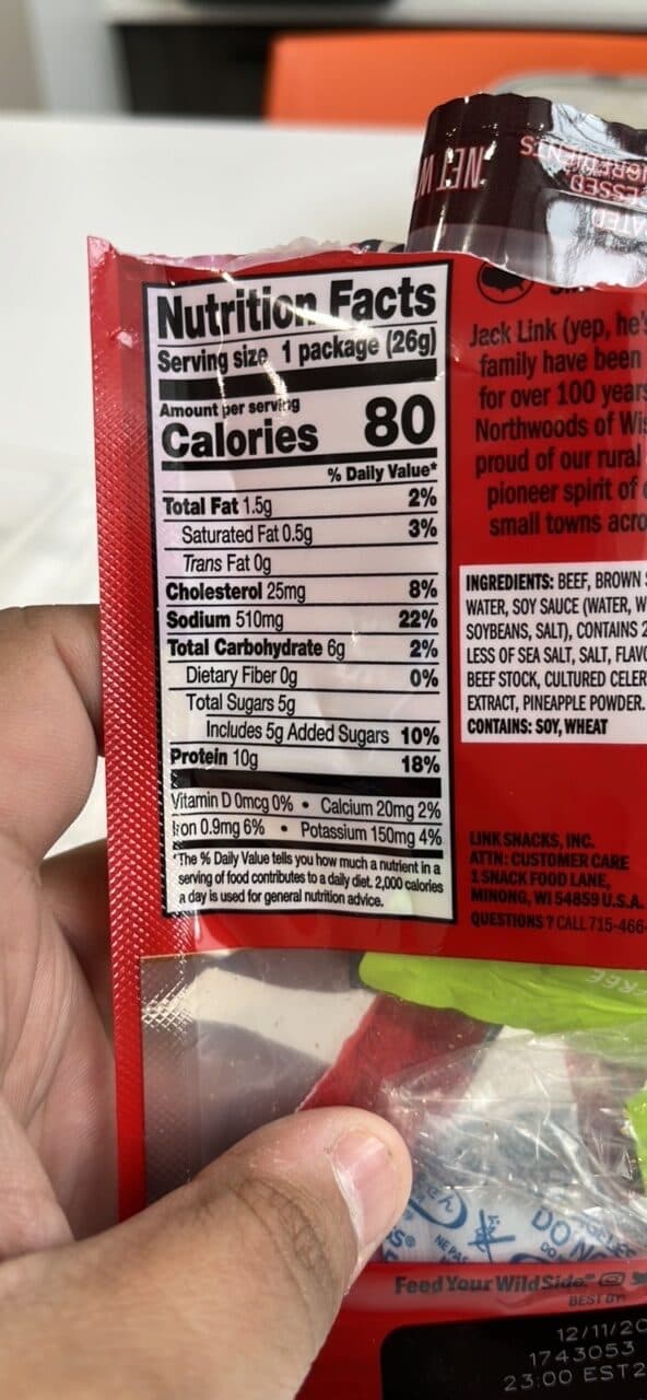 Jack Link's Beef Jerky Teriyaki packshot
