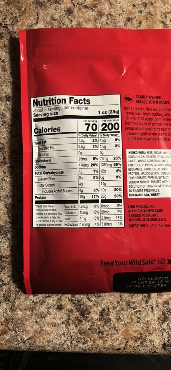 Jack Link's Beef Tender Bites Teriyaki packshot