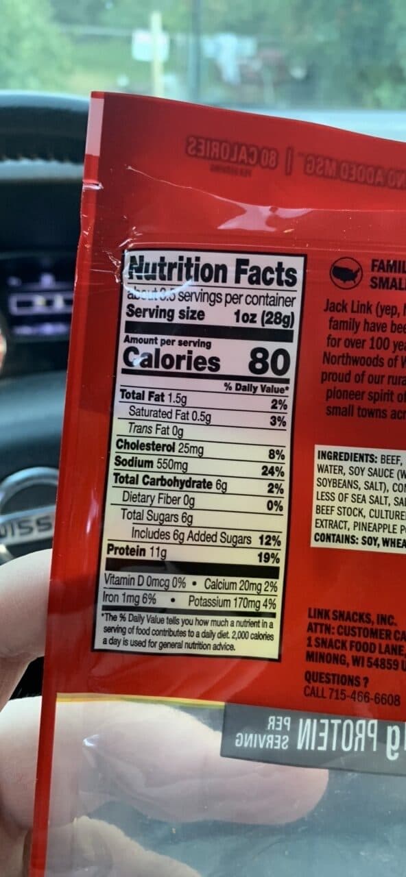 Jack Link's Beef Jerky Teriyaki packshot