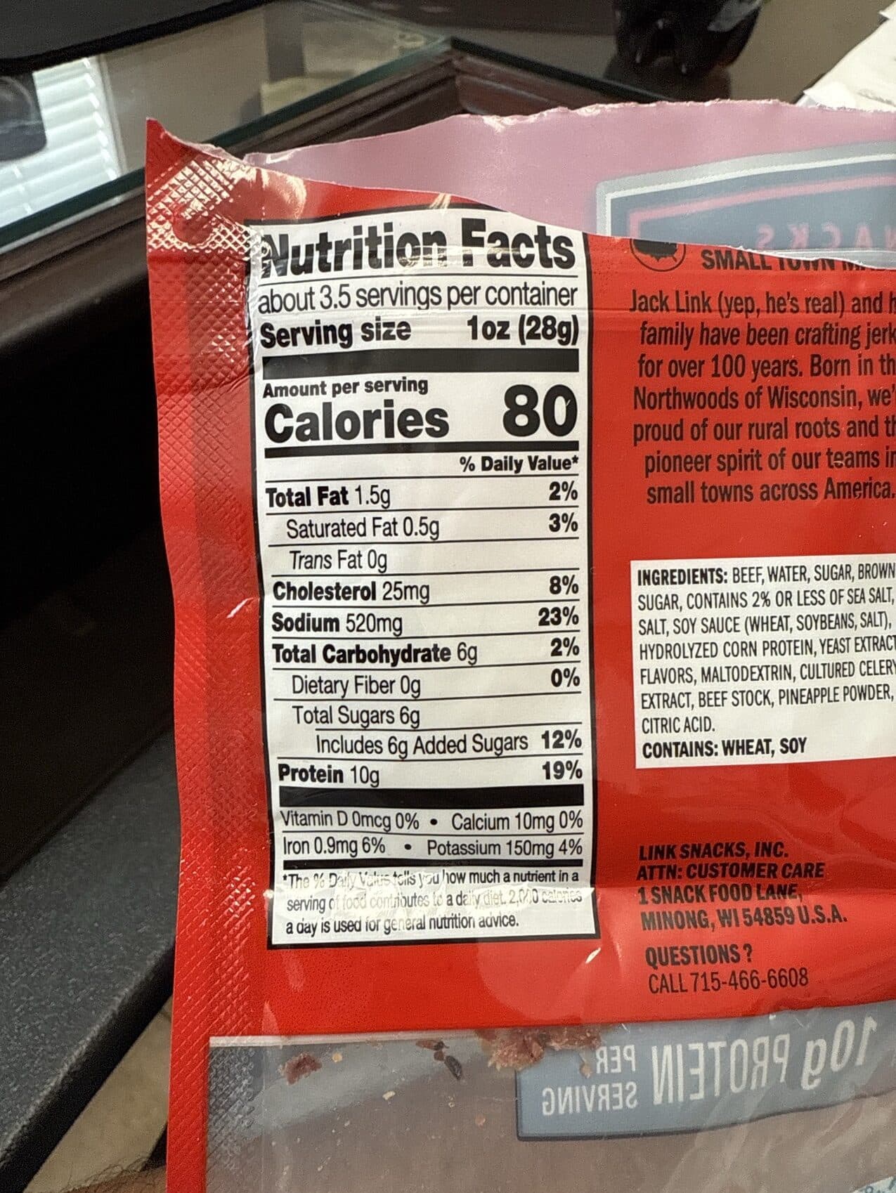 JACK LINK'S BEEF JERKY ORIGINAL packshot