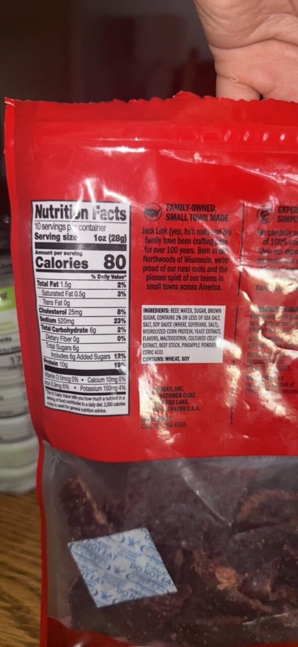 Jack Link's Jack Link's, Original Beef Jerky large peg bag packshot