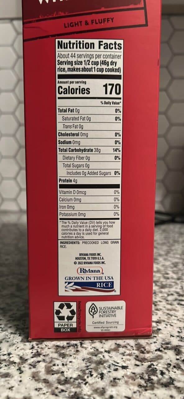 Minute White Rice packshot
