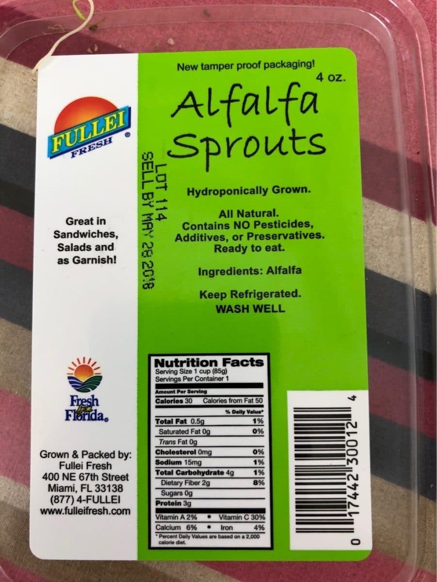Fullei Fresh Alfalfa Sprouts packshot